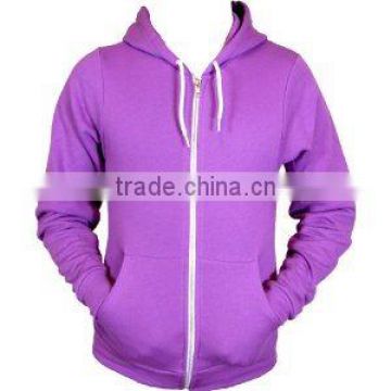 Custom made Ladies Full Zip Fashion Purple Hoody