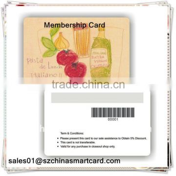 Off-set Printing Plastic PVC Restaurant Membership Card
