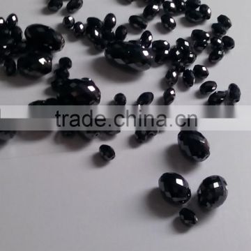 NATURAL LOOSE CYLINDRICAL SHAPE-BLACK DIAMOND BEADS SIZES FROM 2MM-6MM