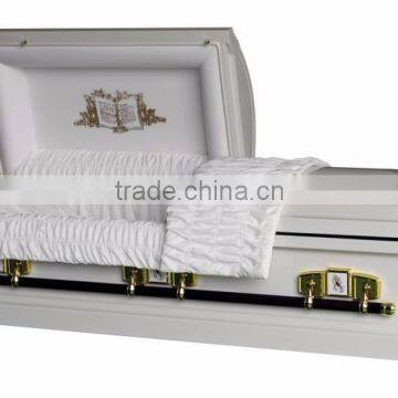 White cross metal casket and coffin Nantong Millionaire