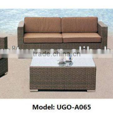 Gray rattan wicker furniture sofa set
