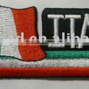Italian flag patch,embroidery patch,iron on patch