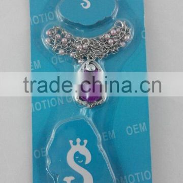 Kids silver latest design bead pendant stainless steel chain necklace