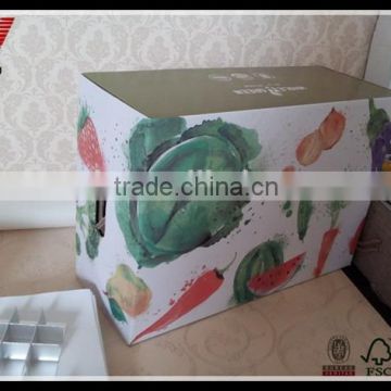 Popular good quality food and fruit paper packaging box for sale