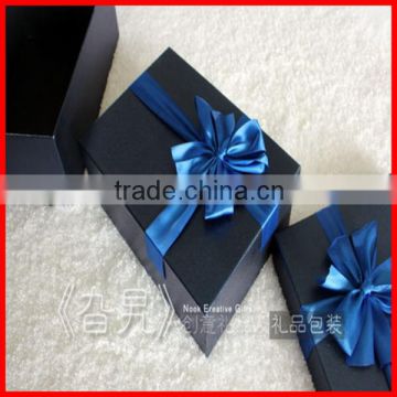 2014 Custom Black Fancy Fashion Silk Luxury Paper Neck Bow Tie Boxes Wholesale