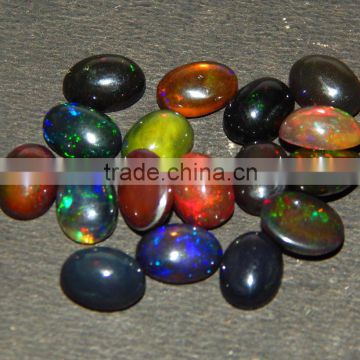 Fire Opal Natural Ethiopian BLACK Opal cabs MIX SHAPE