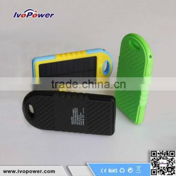 New Products 2016 Rechargerable 5000mAh Solar Power Bank