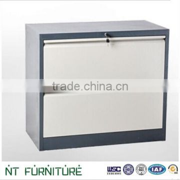 Lockable new design steel small two drawer cabinet for shopping mall