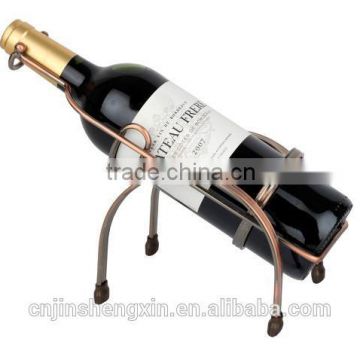 L290XW120XH195MM wrought iron single metal wine bottle holder