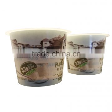 Hot selling container for promotion/ad take away reusable printed ice cream cups by flexo/ offset printing Chinese factory