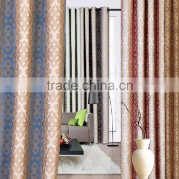 1pc cheap yarn dyed different colors luxury styles of jacquard dubai rideau en tissu/dubai curtain fabric with 8pcs grommets