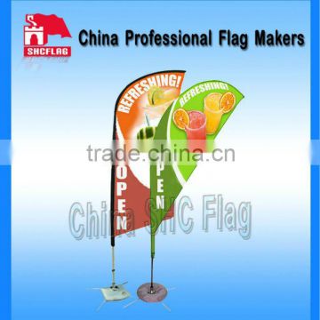 Hot sell custom advertising fireproof feather flag pole bracket water base