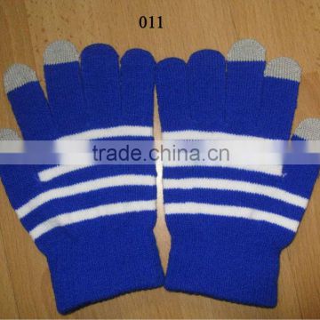 acrylic Knitted Gloves stripe