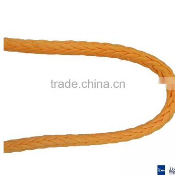 12mm 12 strand orange color high performance rope/UHMWE rope