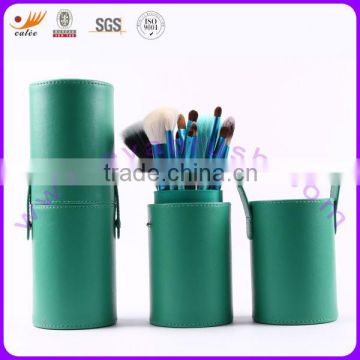 12pcs travel cosmetic brush set with cup holder