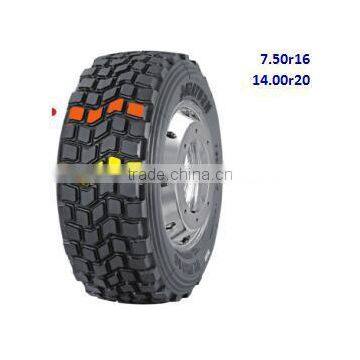 Truck tire 7.00r16, 7.50r16, 14.00r20