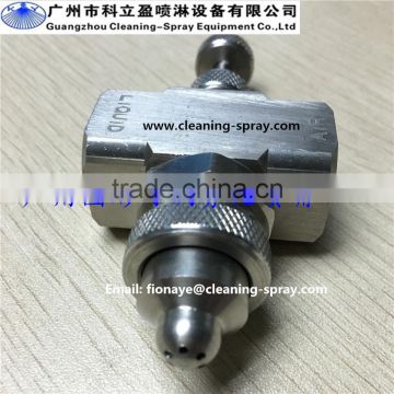 Wide angle spray pneumatic air atomizer nozzle