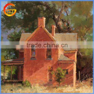 Impressionist House Oil Painting For Indoor Decoration Handmade