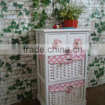 Bedside Cabinet Europe Style White Laundry Cabinet With Pink Drawers Cute Wooden White Wicker Cabinet