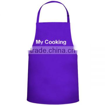 100% polyester cheap purple bib aprons
