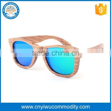 2017 trendy luxury wood sunglasses polarized mirror lenses for men