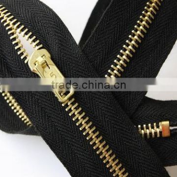 FR Brass zippers with flame retardant tape made of Nomex IIIA