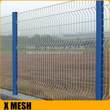 Powder Coated Wire Mesh Fence Panels , Perimeter Coated Welded Wire Fence Steel