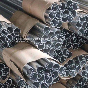 For Hotel Facade / Pillar Decoration Half Round Aluminum Tubes Tube Diameter 75 Mm X 0.7mm