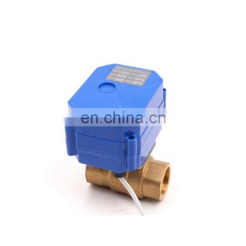 CWX-15N 1/2 DN15 electric DC12V 24V brass  actuated ball valve manufacturers without manual override