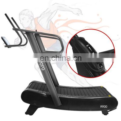 commercial Gym equipment factory running machine fitness equipment self generating curved treadmill without motor