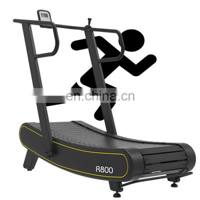 manual curved no motor treadmill for commercial and home use self-generating Low Noise Manual Mechanical running machine