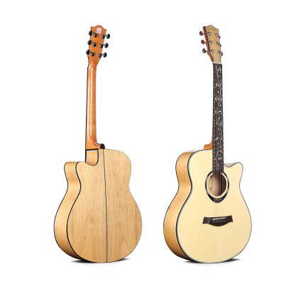 High quality acoustic guitar 40 inch fretboard inlay OEM guitar wholesale from China with cheap price