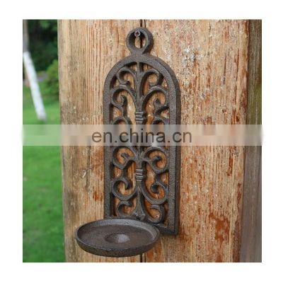 Factory Price OEM Service Custom New Design Mold Casting Wall Mounted Cast Iron Candlestick