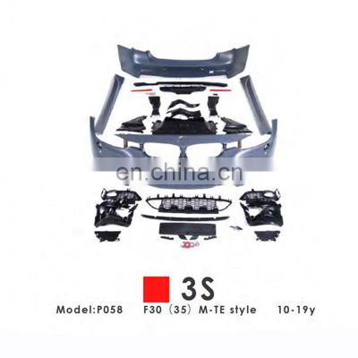 Replace Kit Car Assembly Auto Bumper Side Skirt Front Grille For BMW 3S F30 M-TE Style 2010-2019