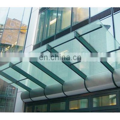Best Choice Exceptional Quality  Large Outdoor Decorative and Practical Tempered Glass Entrance Awning Canopy System
