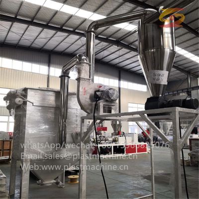 CHINA PVC PLASTIC AUTOMATIC FLOUR PURVERIZING MILL GRIND POWDER MACHINE MACHINERY WOOD PELLET PRODUCTION LINE FOR MILLING RECYCL