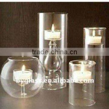 clear borosilicate handemade candle holder