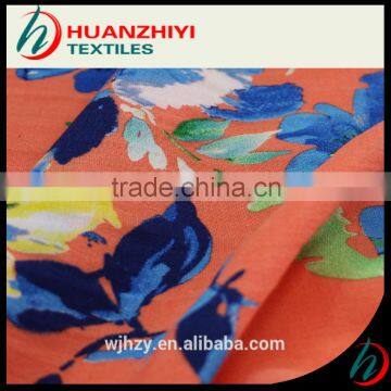 Rayon Viscose printed fabric for garment/Excellent quality flower shape print