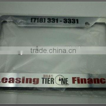 Custom Die Cast Zinc Alloy Metal License Plate Frame