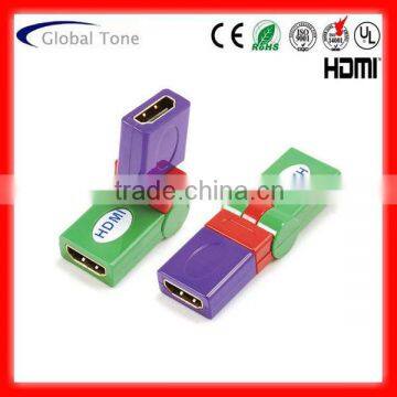 GT3-1308-9 HDMI A female to HDMI A female adaptor rotating 360deg