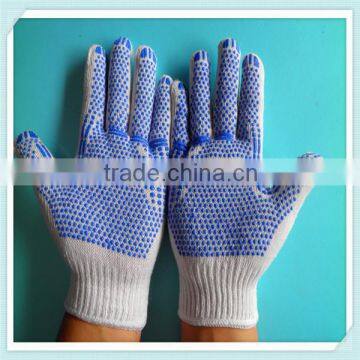 7gauge 10gauge PVC dots cotton glove /PVC dotted glove /PVC dots work glove