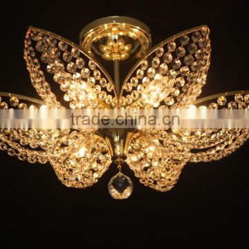 Restaurant manufacturer murano glass chandelier with crystal in zhongshan