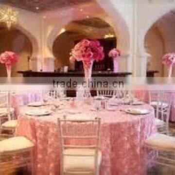 wedding style custom decorative round table cloth/table cover luxurious chair cover