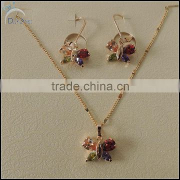 colorful zircon necklace for women
