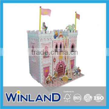 2014 Pretend Play Wooden Castle Kid Toy