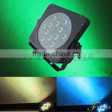 HOT!!!12pcs 4 in1 RGBW 10W led par light flat FY-125A