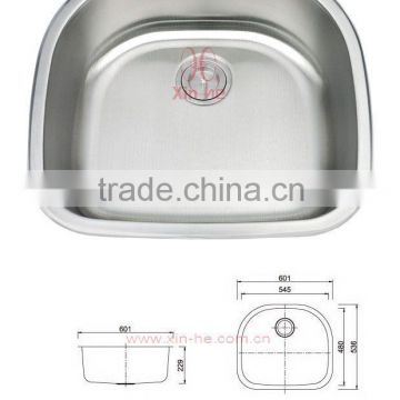 Single bowl universal stainless steel sink