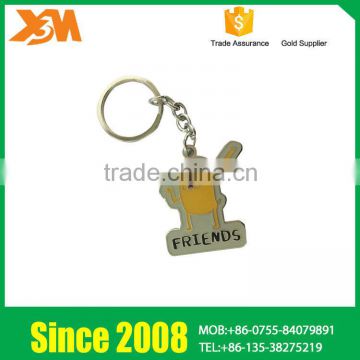 Funning Cartoon Picture Printing Metal Keychain Wholesale