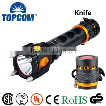 Powerful Emergency Light T6 LED Best Rechargeable Flashlight with Alarm