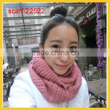 2015 fashion solid color knitted scarf acrylic knitted scarf
